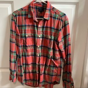 J.Crew salmon/green/blue flannel